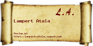 Lampert Atala névjegykártya